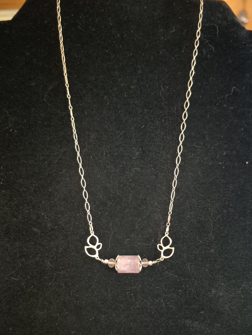 Sterling Silver Marked .925 Kunzite Necklace Handmade By Sapphireskies
